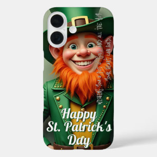 Funda iPhone 16 Día Feliz de San Patricio Duende