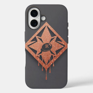 Funda iPhone 16 Diamante Rosa metálico