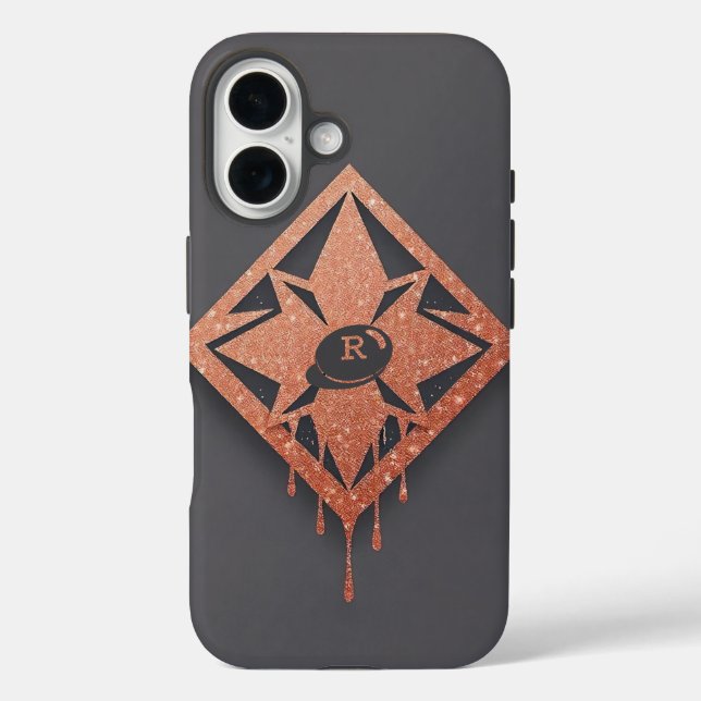 Funda iPhone 16 Diamante Rosa metálico (Reverso )