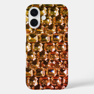 Funda iPhone 16 Diamantes amarillos diamantes naranjas piedras pre