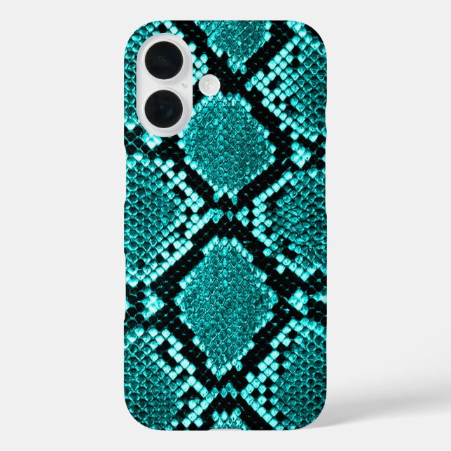 Funda iPhone 16 Diamond Rattlesnake Snake Skyaqua (Reverso )