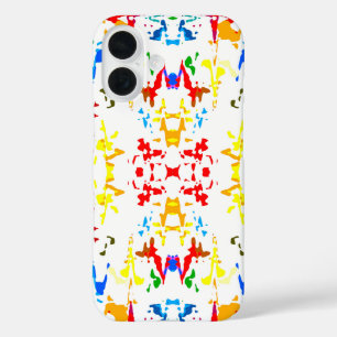 Funda iPhone 16 Dibujo abstracto de salpicaduras coloridas y linda