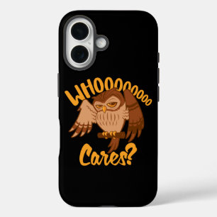 Funda iPhone 16 Dibujo de búho de dibujos animados divertido y des