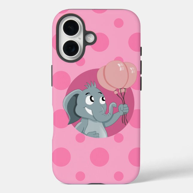 Funda iPhone 16 Dibujo de elefante (Reverso )
