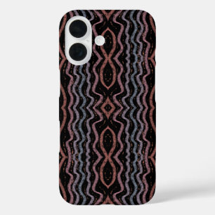 Funda iPhone 16 Dibujo de patrón de piel de serpiente Viper en col