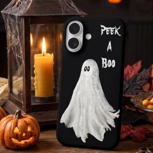 Funda iPhone 16 Dibujo divertido del fantasma de Halloween pasado 