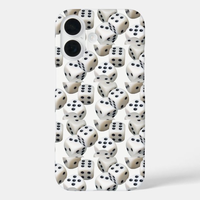 Funda iPhone 16 Dice en negro (Reverso )