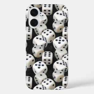 Funda iPhone 16 Dice sobre cuero negro