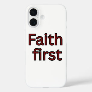 Funda iPhone 16 Dicho religioso de fe primero