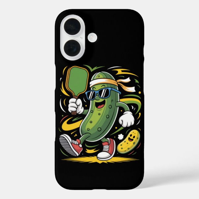 Funda iPhone 16 Dill pickle jugando pickleball (Reverso )