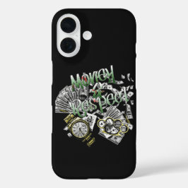 Funda iPhone 16 Dinero y respeto - Diseño de Calzado Urbano