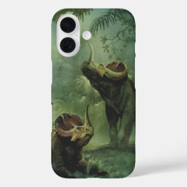 Funda iPhone 16 Dinosaurios vintage, Centrosaurus en la jungla