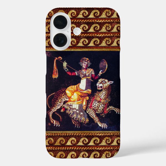 Funda iPhone 16 DIONYSOS CON UNA LEOPARDA DE FANTASMA EN EL Mosaic (Reverso )