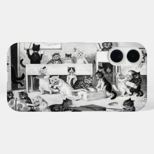 Funda iPhone 16 Disciplina del aula de gatos, Louis Wain