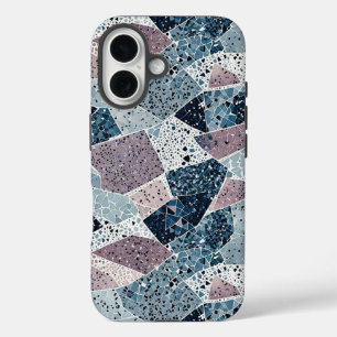 Funda iPhone 16 Diseño abstracto de Terrazzo