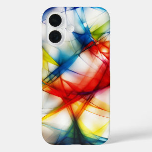 Funda iPhone 16 diseño abstracto estilo Kandinsky en la portada