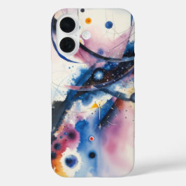 Funda iPhone 16 Diseño abstracto surrealista en la cubierta estilo