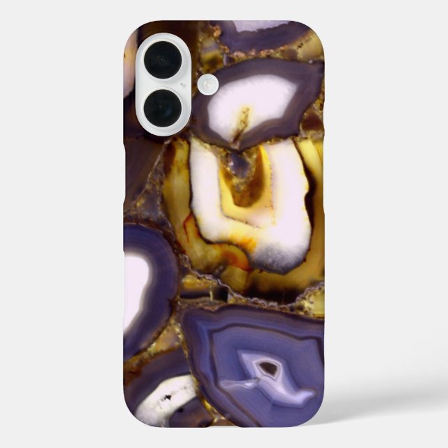 Funda iPhone 16 Diseño Agante blanco morado (Reverso )