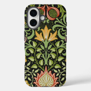 Funda iPhone 16 Diseño botánico floral persa William Morris