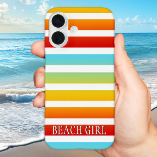 Funda iPhone 16 Diseño colorido de las bandas de arcoiris modernas