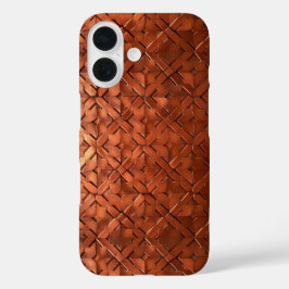 Funda iPhone 16 Diseño de Baldosa de Cobre Elegante: Eleva Tu