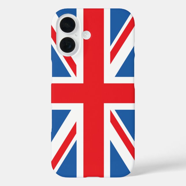Funda iPhone 16 Diseño de bandera/Jack de unión (Reverso )
