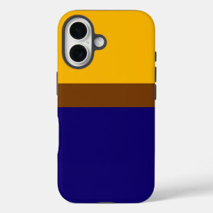 Funda iPhone 16 Diseño de bloque de color amarillo de la plancha a