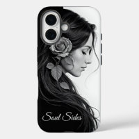 Diseño de cabello floral dramático y blanco inmadu