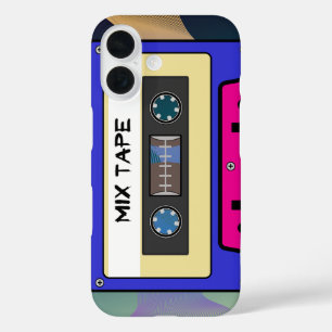 Funda iPhone 16 Diseño de cassette "Mix Tape"