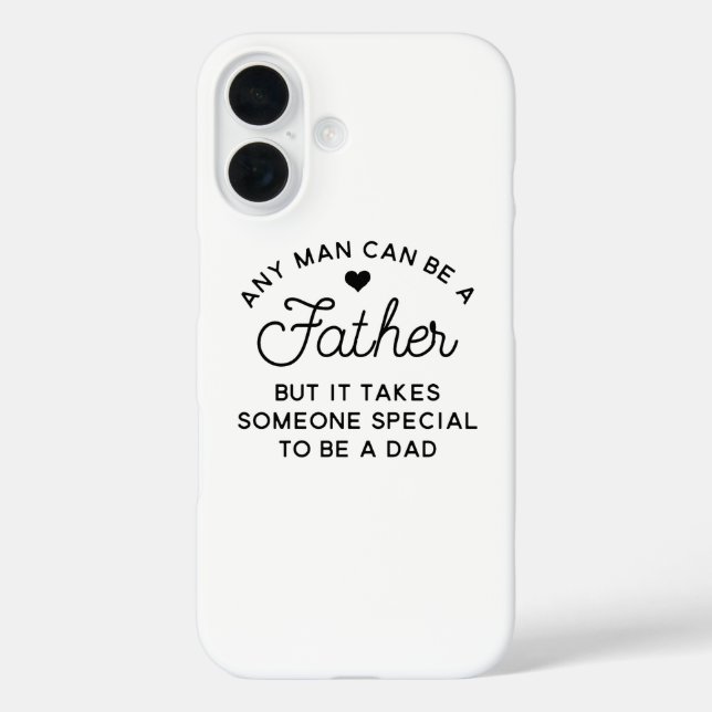 Funda iPhone 16 Diseño de citas para papá especial (Reverso )