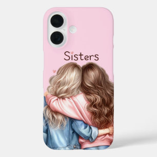 Funda iPhone 16 Diseño de Clipart de Hermanas del Alma – Amigas po
