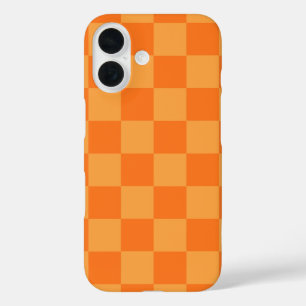 Funda iPhone 16 Diseño de comprobador de Naranjas claros y oscuros