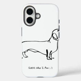 Funda iPhone 16 Diseño de Dachshund de Moda personalizable