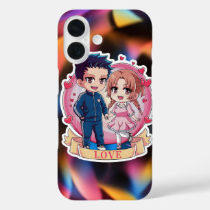 Funda iPhone 16 Diseño de estuche de teléfono de carácter animado