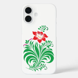 Funda iPhone 16 Diseño de Flor Ornamental – Elegante