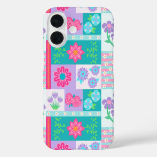 Funda iPhone 16 Diseño de flores vibrantes en flor