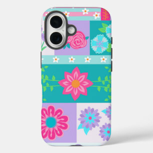 Funda iPhone 16 Diseño de flores vibrantes en flor