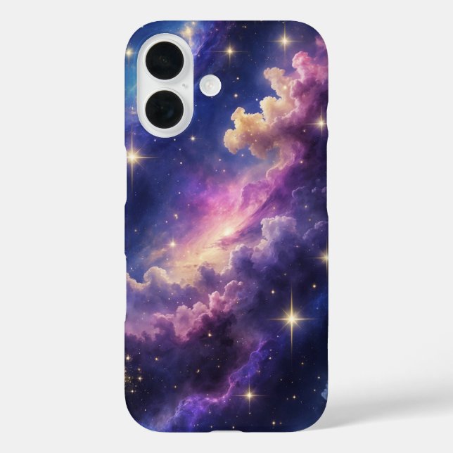 Funda iPhone 16 Diseño de galaxia cósmica (Reverso )