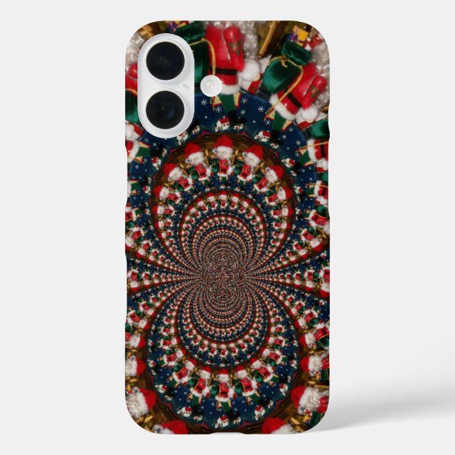 Funda iPhone 16 Diseño de Navidades especiales Santa Kaleidoscope (Reverso )