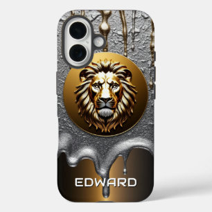 Funda iPhone 16 Diseño de nombre personalizado del Rey León 🦁