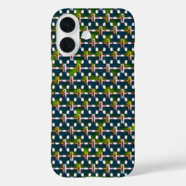 Funda iPhone 16 Diseño de patrón abstracto moderno 1227 - Estuche
