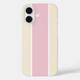 Funda iPhone 16 Diseño de patrón de franja vertical de color suave