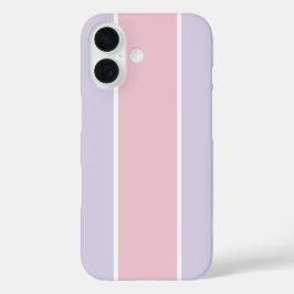 Funda iPhone 16 Diseño de patrón de franja vertical de color suave