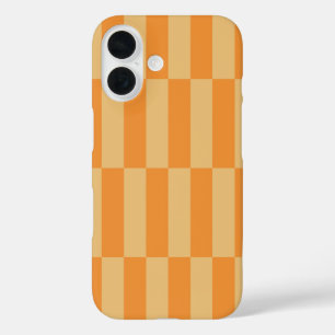 Funda iPhone 16 Diseño de patrón de rayas de mandarina y trigo