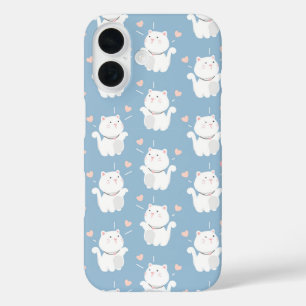 Funda iPhone 16 Diseño de patrones de gato curado
