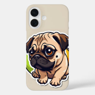 Funda iPhone 16 Diseño de pug