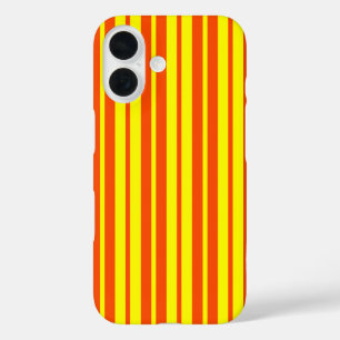 Funda iPhone 16 Diseño de rayas estilizadas de color amarillo nara