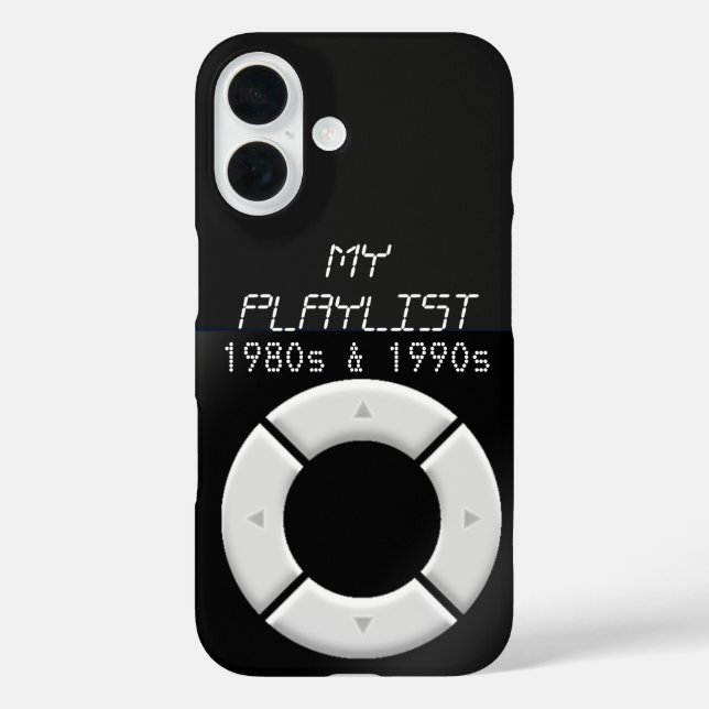 Funda iPhone 16 Diseño de reproductor MP3 (Reverso )