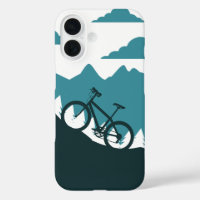 Diseño de silueta de ciclista de MTB al aire libre