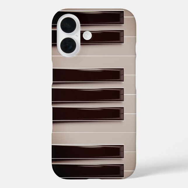 Funda iPhone 16 Diseño de teclado de piano (Reverso )